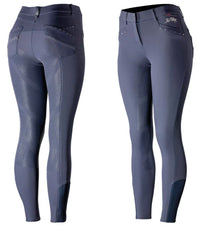 B Vertigo Olivia Silicone Full Seat Grip Breeches - Navy / Size US 32 (EU 44)   NEW