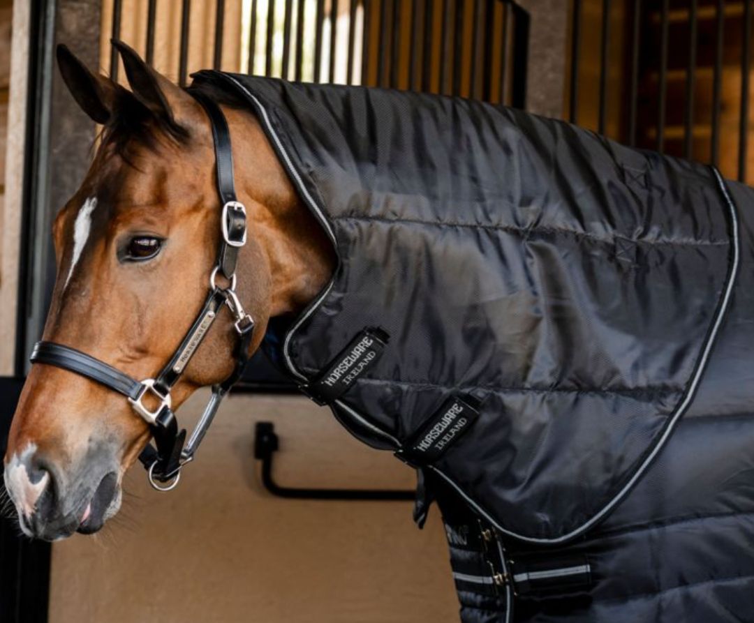 Horseware Amigo Insulator Stable Hood 150g / Navy Silver - Size Small    NEW