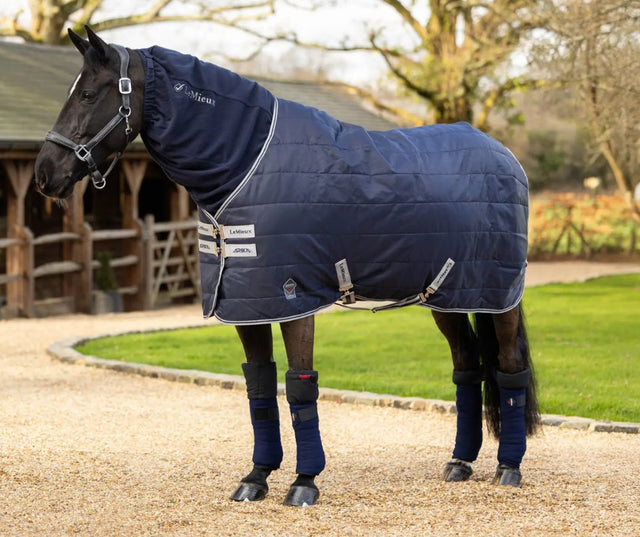 LeMieux Arika Fleece Hood - Navy Blue / Size Large  NEW