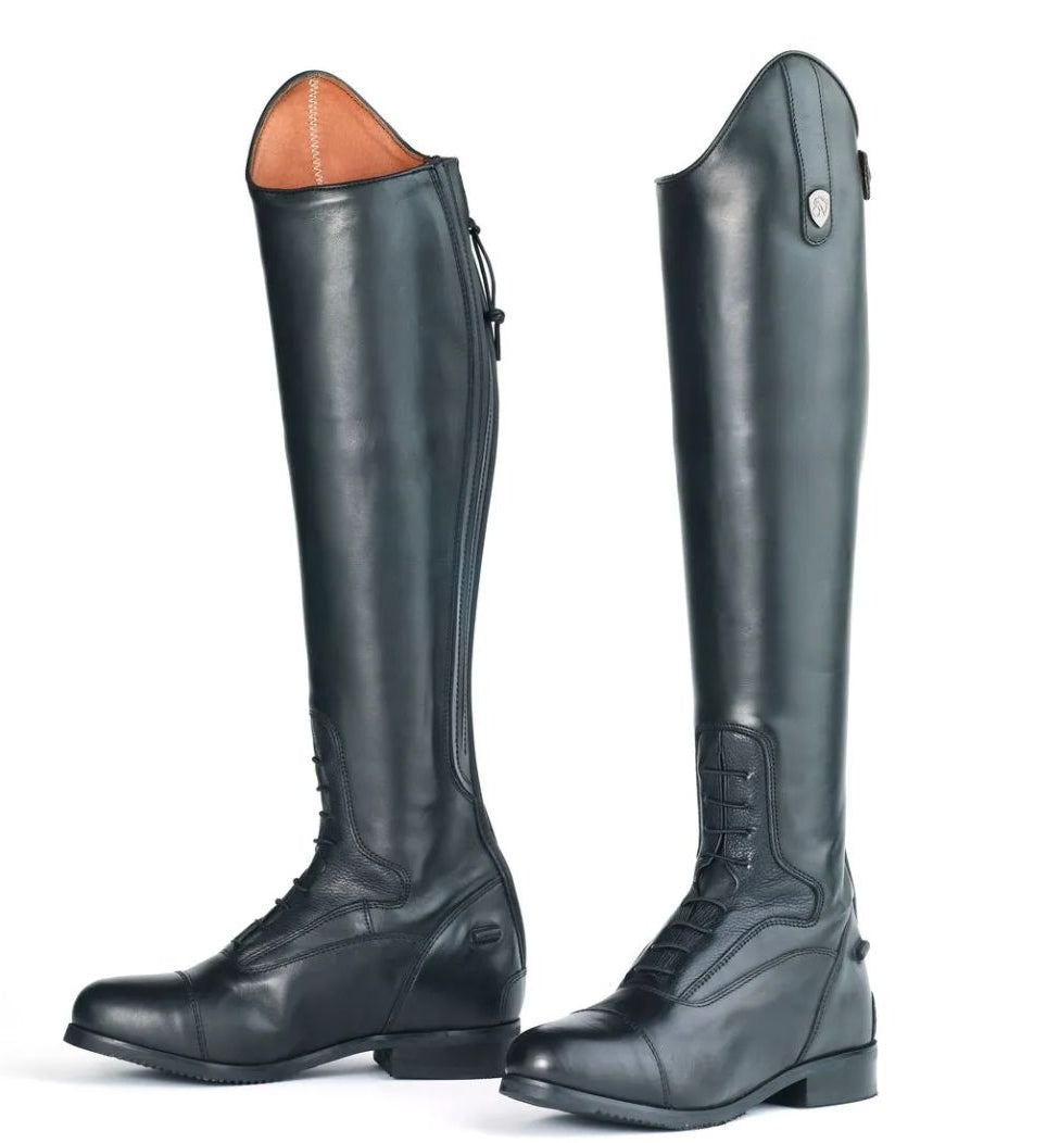 Ovation Women's Flex Sport Field Boot - Black / Size US 7.5 Slim Calf   NEW