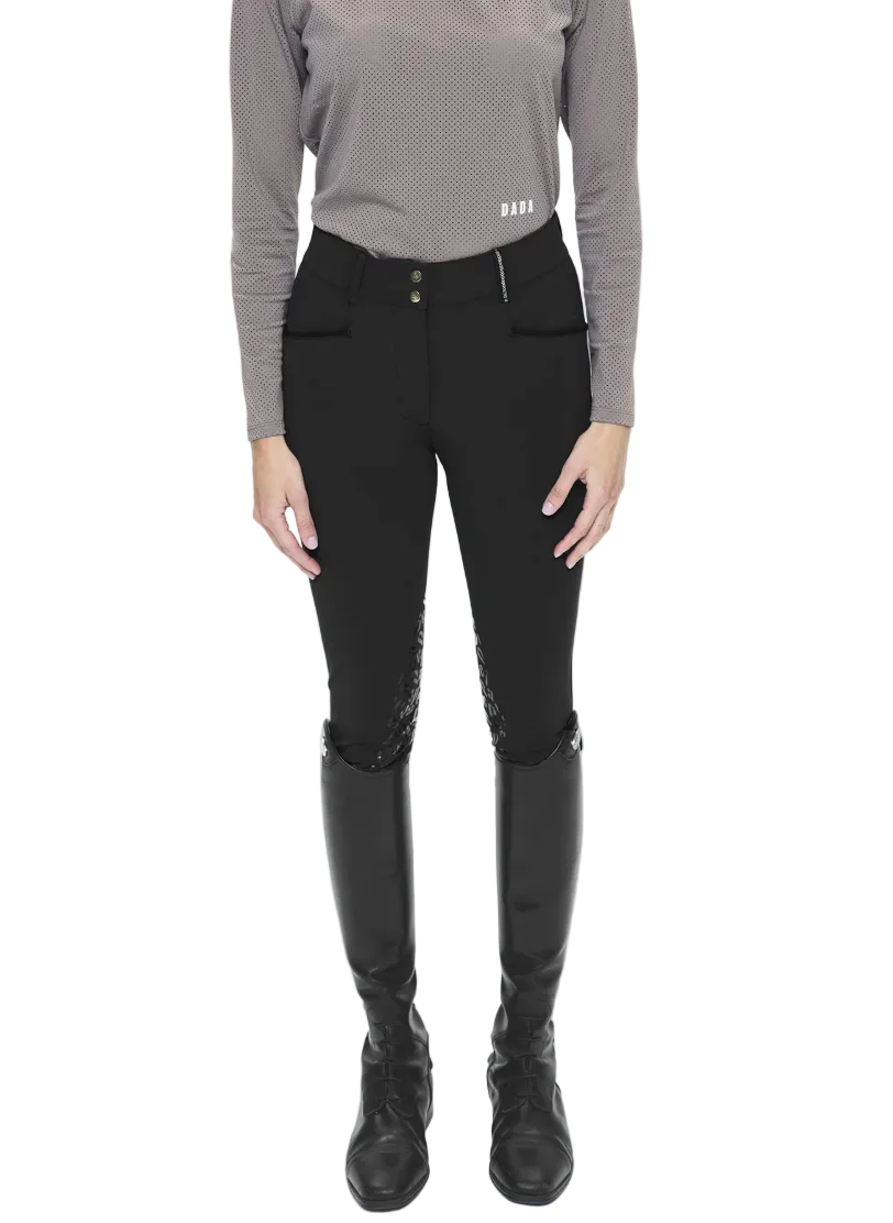 Dada Sport Giovani Knee Grip Breeches - Black / Size 44