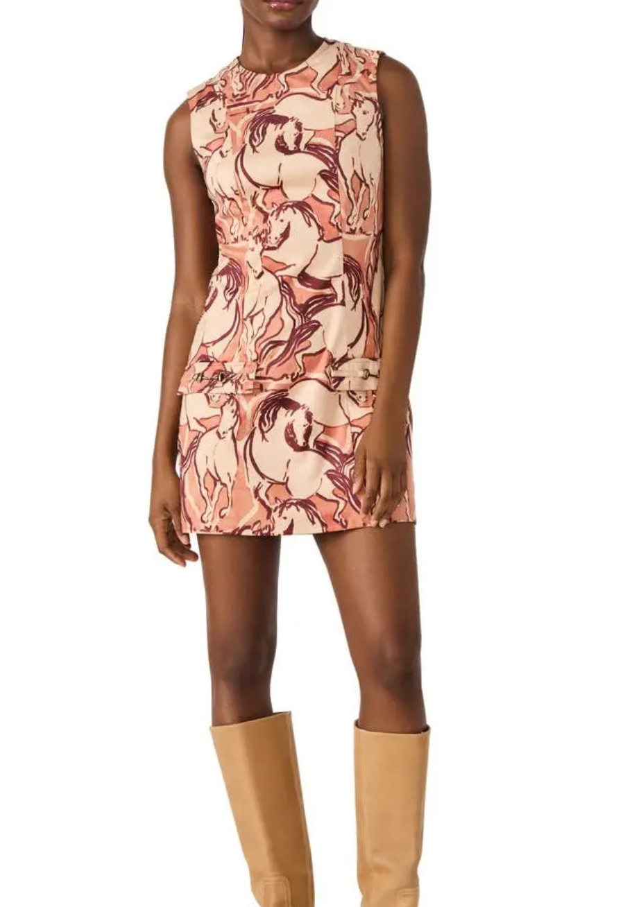 Steve Madden Averi Dress Sorrel Horse Print - Size 2  New