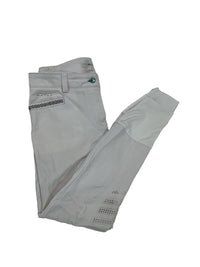 Animo Nerissa Woman's Knee Grip Breeches White  - Size US 30 (IT44)