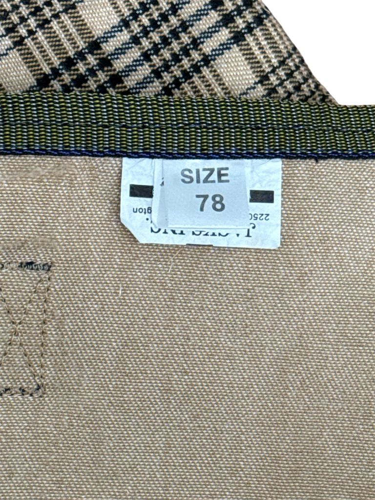 Original Baker Blanket 5/A Size 78 Baker Plaid, Navy Trim