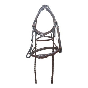 Beval Gladstone Fancy Stitch Bridle - Pony Size with Matching Reins