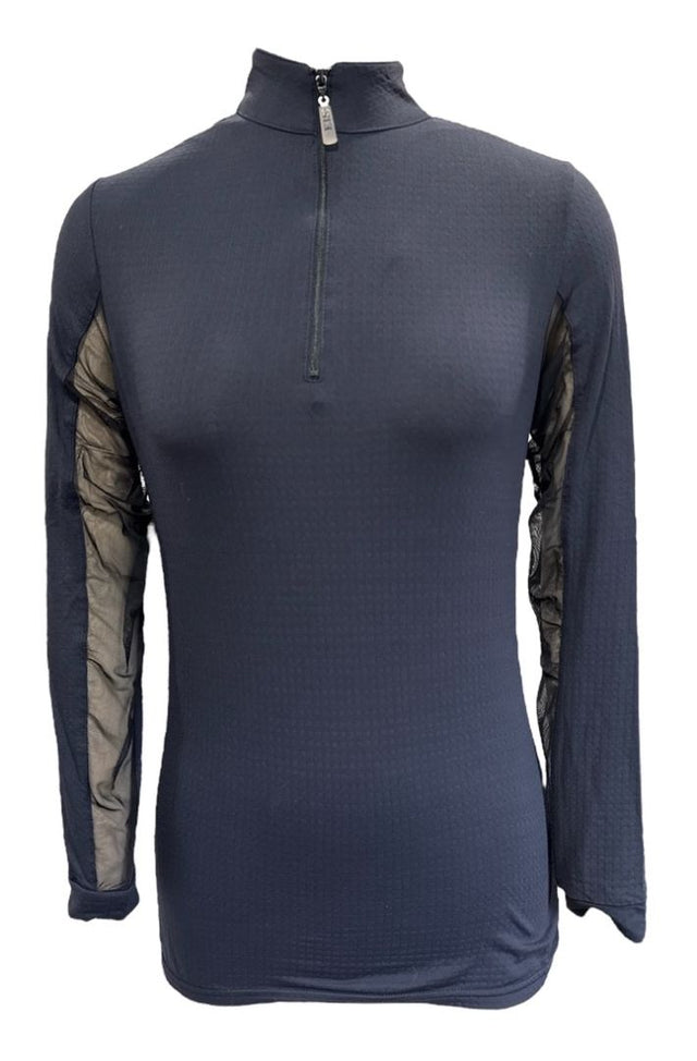 EIS Women's Solid COOL Sun Shirt - Navy / Size Small