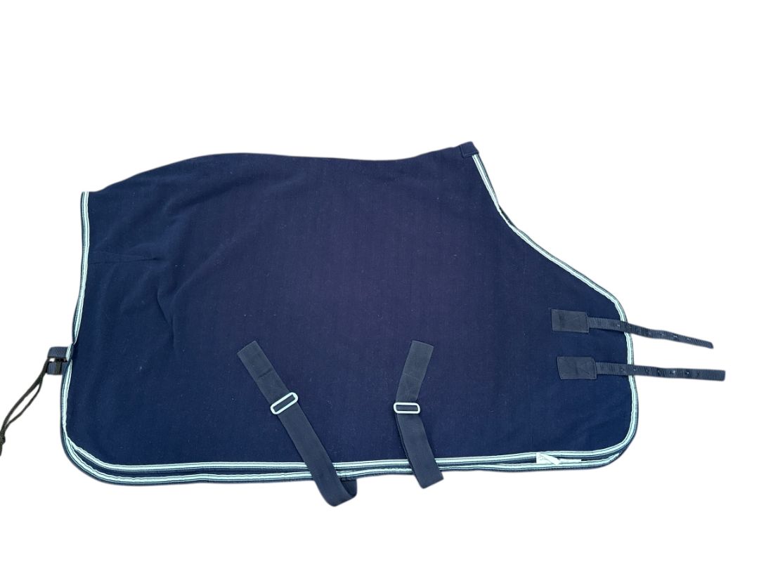 Saxon Defiant Fleece Standard Neck Horse Cooler - Blue / Size 51"