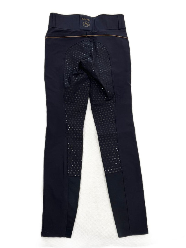 Horze Girl's Full Seat Riding Breeches - Youth Size 10 / Navy