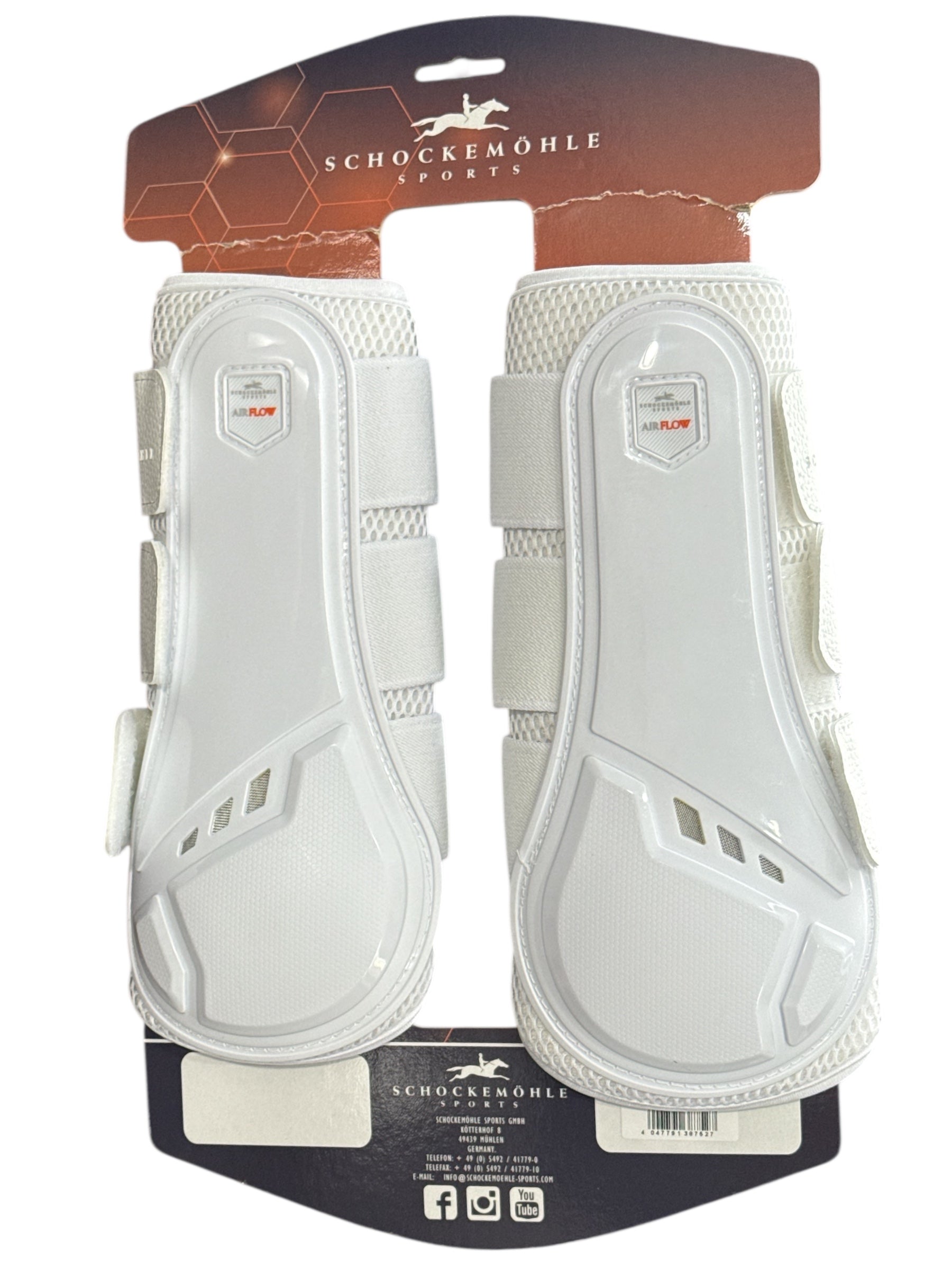 Schockemohle Air Flow Pro Boot Collection Technical Training Boots - White / Full/Horse Size  NEW