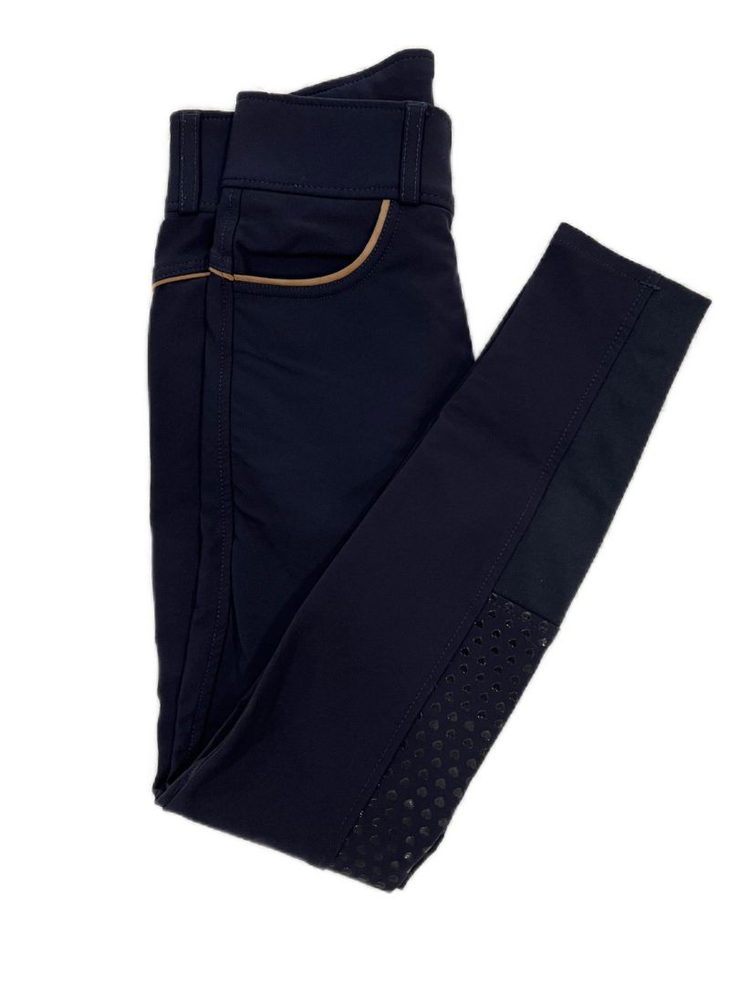 Horze Girl's Full Seat Riding Breeches - Youth Size 10 / Navy