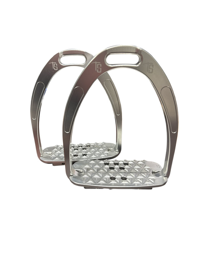 Tech Stirrups Iris Cross-Country Classic Silver Stirrups 4 3/4" NEW