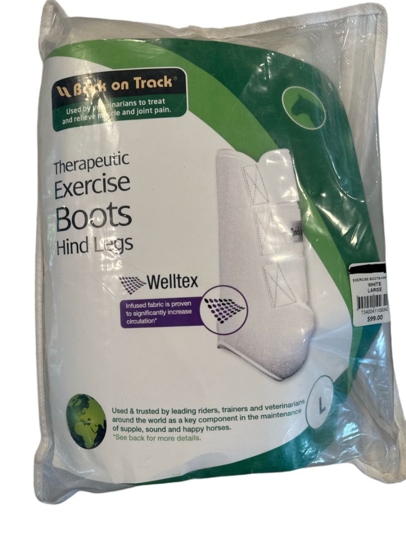 Back on Track Therapeutic Exercise Boots Hind Legs White - Size Large
