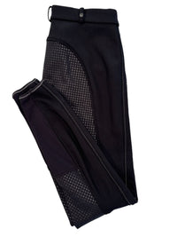 Pikeur Latina Grip Softshell Full Seat Breeches - Black Size EU 38 (US 26)