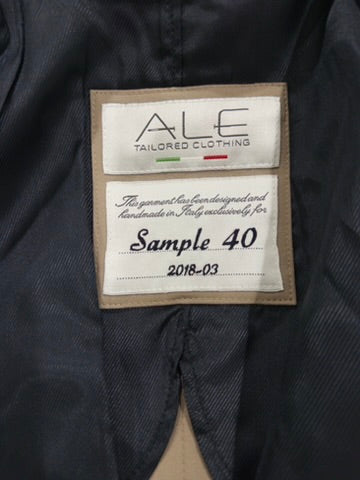 ALE Tailored Clothing Custom Show Coat "The Iconic" Women's Tan with Blue Trim / Size IT 40