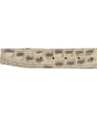Mane Jane Belt Reversible Champagne Croc Embossed / Dark Brown, Rose Gold Buckle S