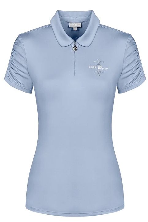 Fair Play Lilian Short Sleeve Polo Shirt Blue XXL New w/Tags