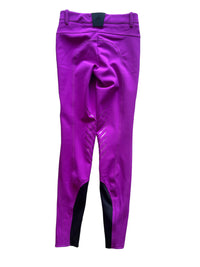 Equiline Women's CalTek Knee Grip Breeches Purple IT38 (US 24) NEW