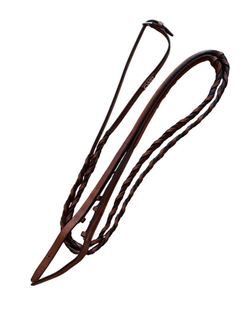 CWD Braided Hunter Reins - Brown /  Full Size NEW