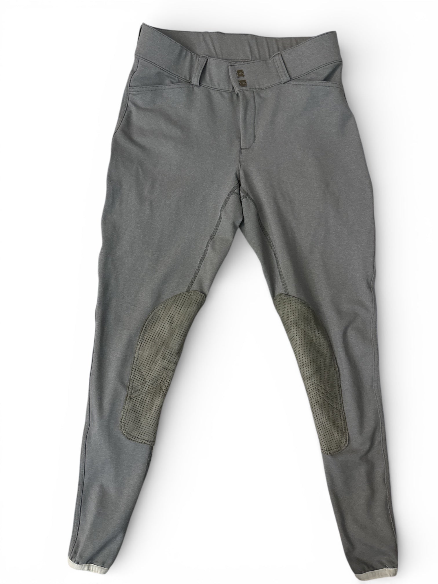 FITS Women's Kimberly Knee Patch Breeches - Grey / Size Large