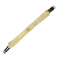 HPF Leather Fancy Stitch Girth with Removable Sheepskin - Dark Brown / Size 56"