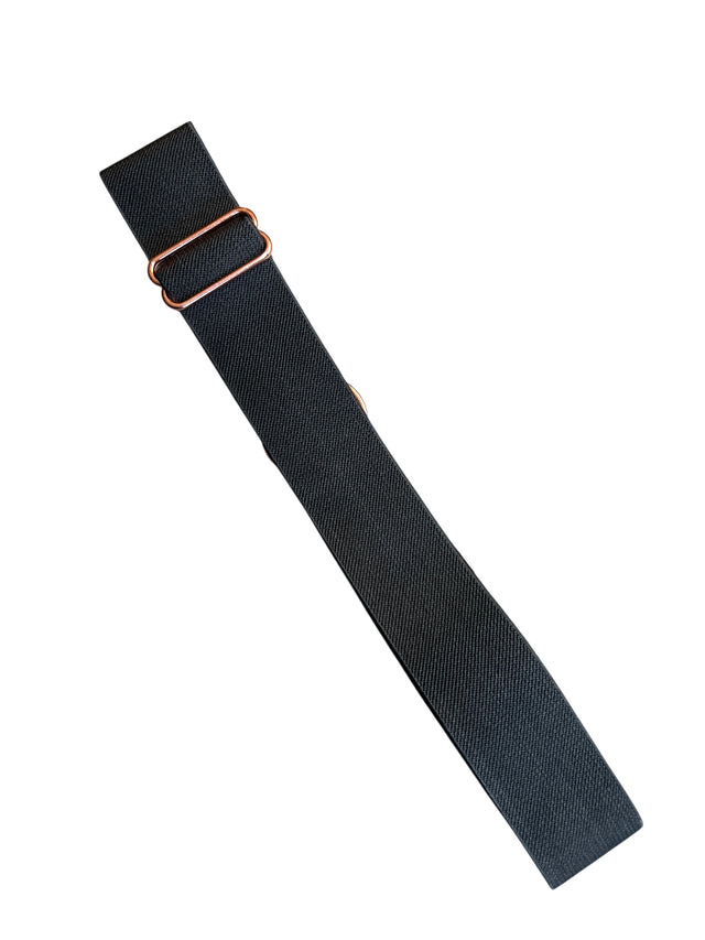 Ellany Rose Gold Snaffle Belt 1.5 " - Dark Grey / One Size