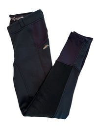 Kerrits Women's Knee Patch Winter Riding Tights - Black / Size Medium
