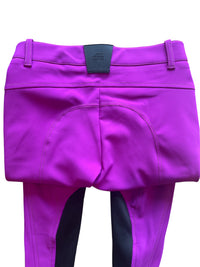 Equiline Women's CalTek Knee Grip Breeches Purple IT38 (US 24) NEW