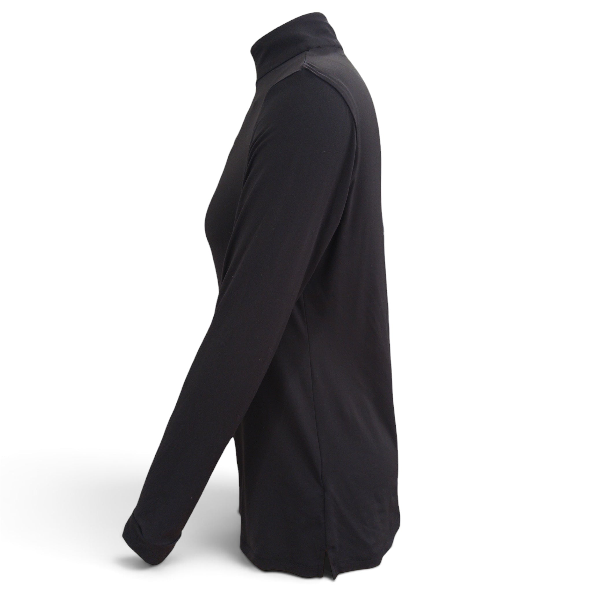 The Tailored Sportsman IceFil Long Sleeve Zip Top - Black / Size Medium