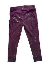 Sync Winter Fullseat Breeches Dragon Collection Wine/Maroon US40