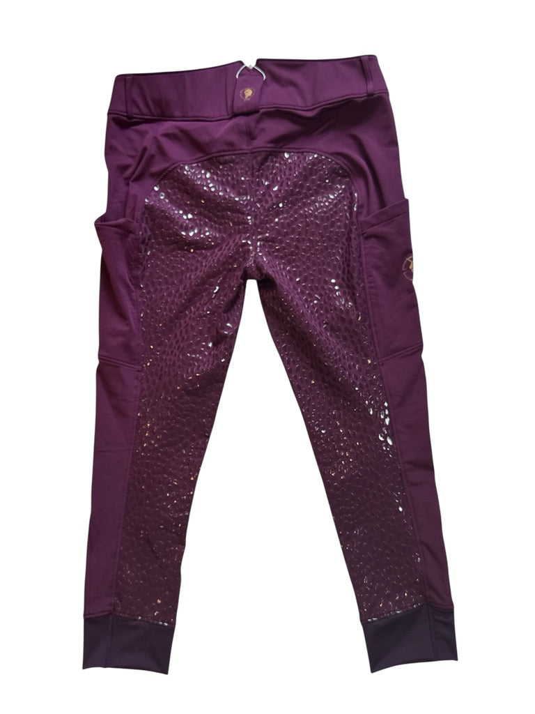 Sync Winter Fullseat Breeches Dragon Collection - Wine Maroon / Size US4 0