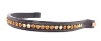 Beasties Brilliance Crystal Straight Browband Copper Chestnut, Full Size 17