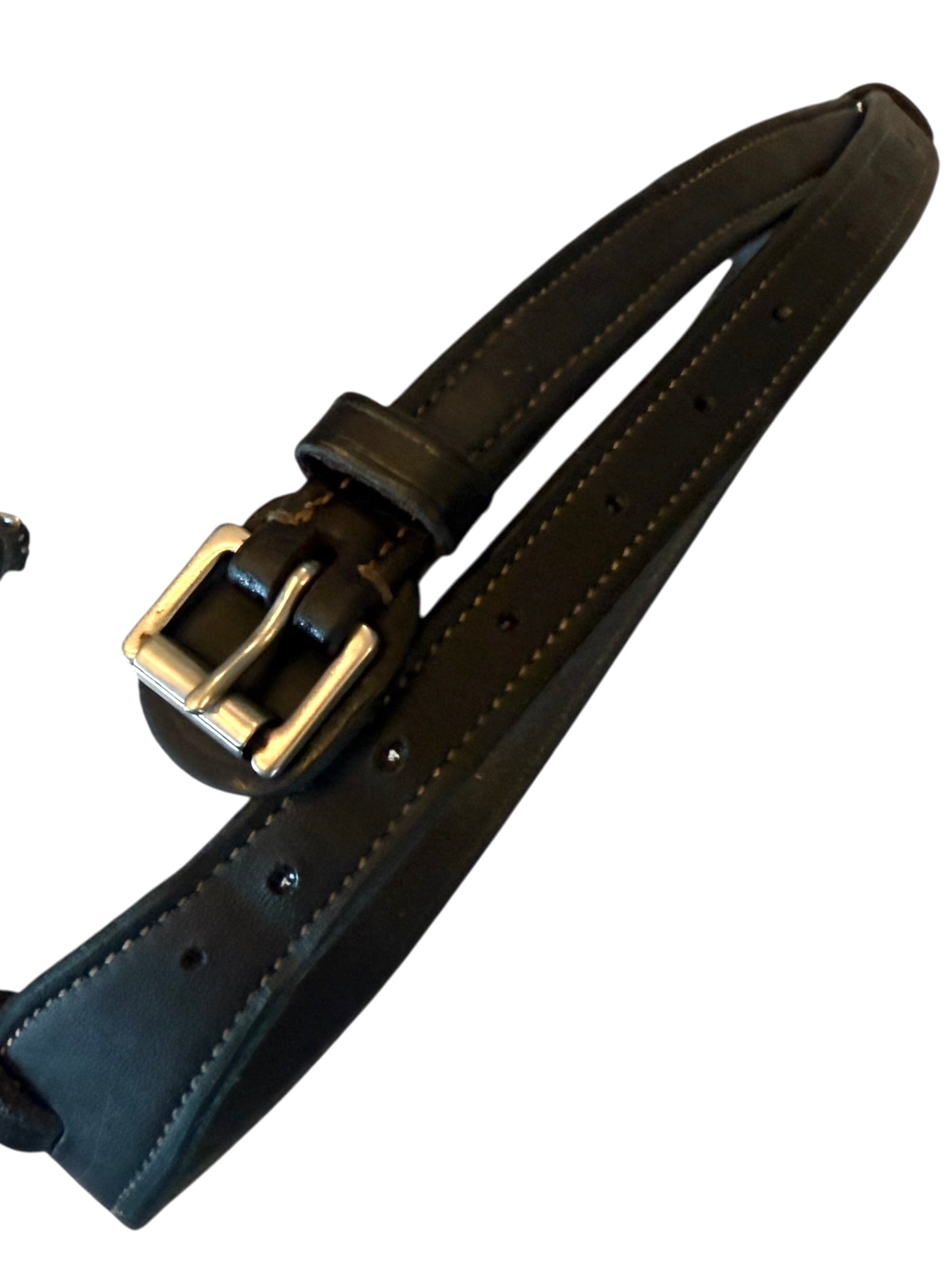 Vespucci Fancy Stitch Raised Bridle with Swarovski Crystal  Brow Band - Dark Brown / Horse Size