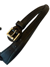 Vespucci Fancy Stitch Raised Bridle with Swarovski Crystal  Brow Band - Dark Brown / Horse Size