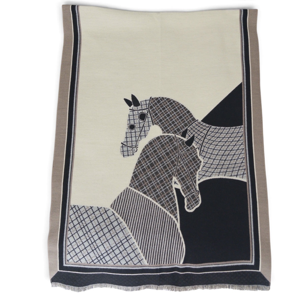 Tack and Tweed X SP Rhodes Tuxexdo Pony Equestrian Scarf/Throw NEW