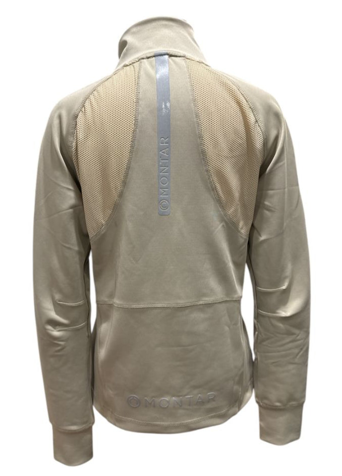 Montar Angela Soft Shell Lasercut Jacket - Beige / Size Large NEW