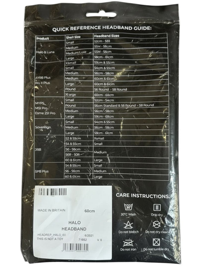 Charles Owen Halo Headband Liner Replacement - Size 60 cm NEW