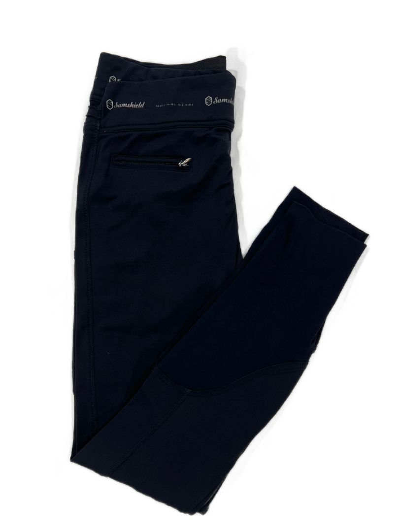 Samshield Women's Riding Leggings Alpha Winter, Full-Grip, Winter Black Size 38 (US 28)