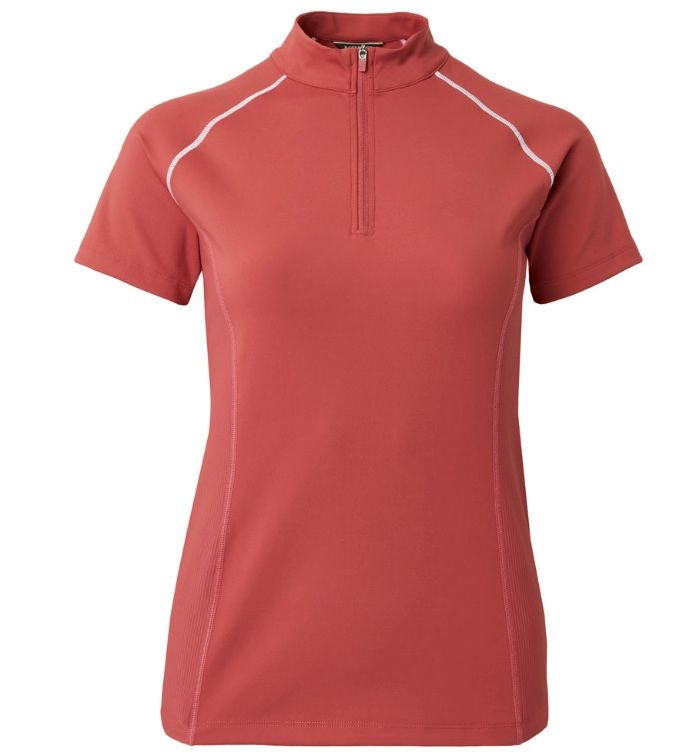 B Vertigo Adara Women's Training Short Sleeve Shirt - Mineral Red / Size 10 NEW