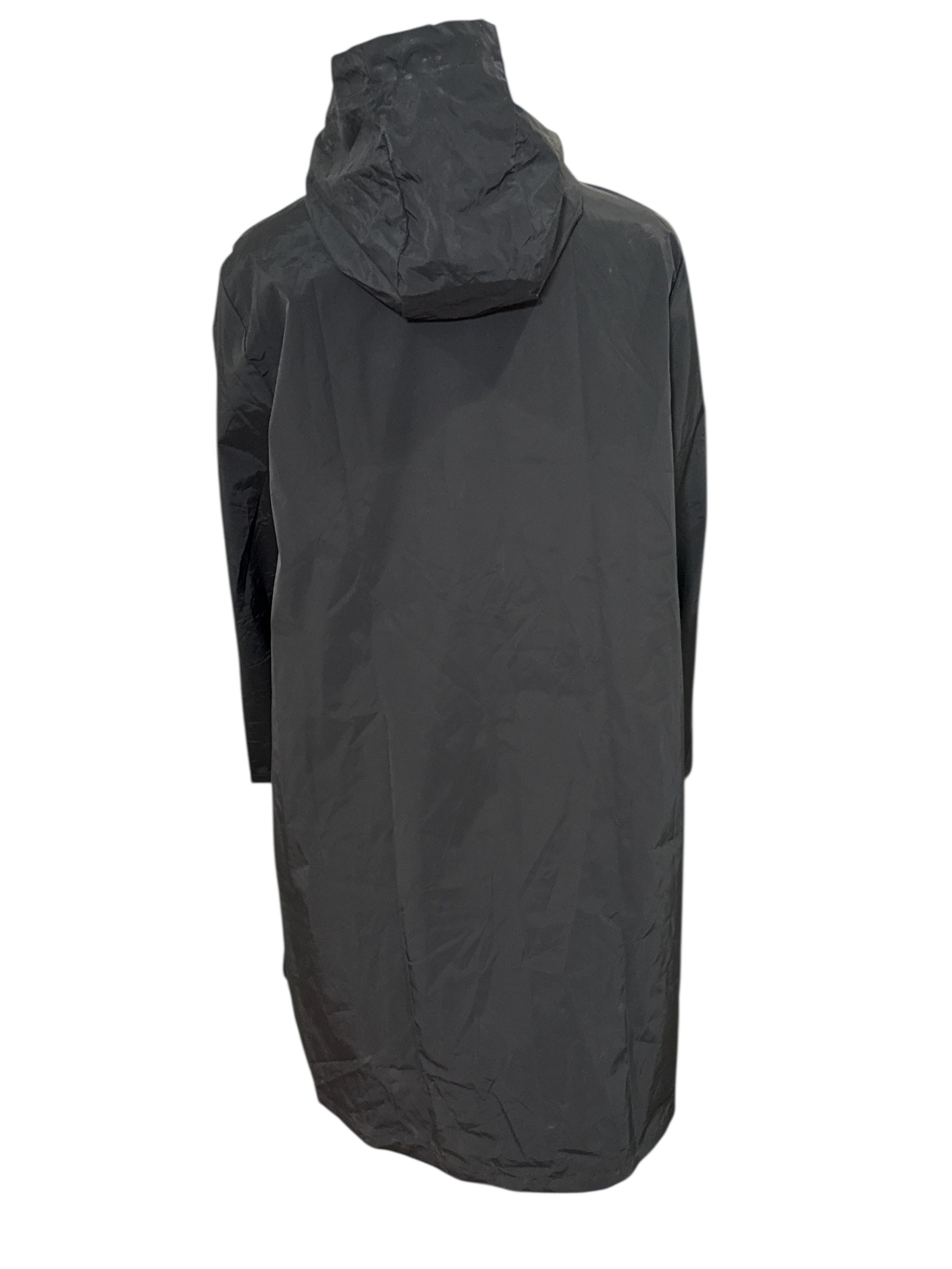 Black Long Rain Coat / Jacket / Shell Size Medium   NEW