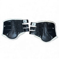 DSB Dressage Sport Boots Original - Black with White Fleece / Size Large