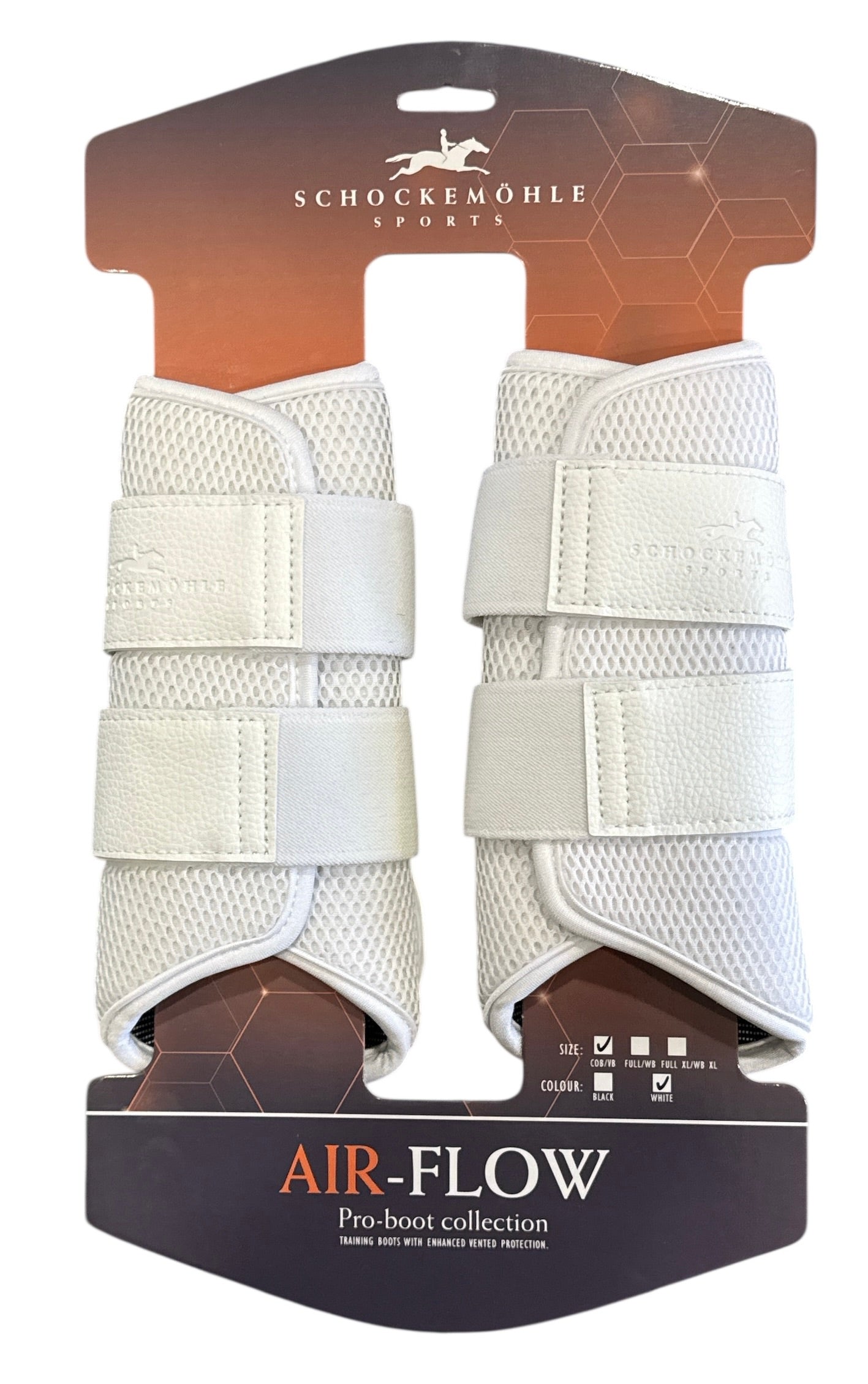 Schockemohle Air Flow Pro Boot Collection Technical Training Boots - White / Cob NEW
