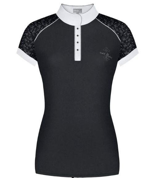 Fair Play Women's Anita Short Sleeve Competition Shirt - Black S New w/Tags