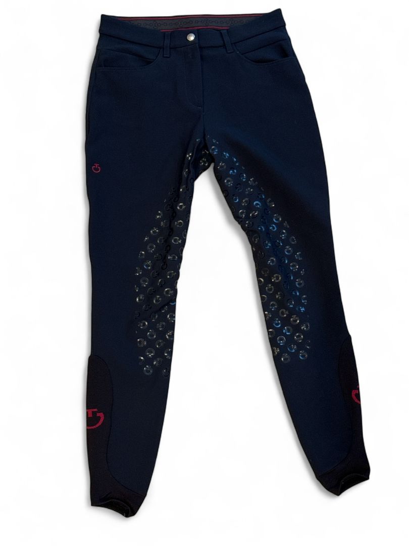 Cavalleria Toscana Women's Full Seat Breeches - Navy / Size IT42