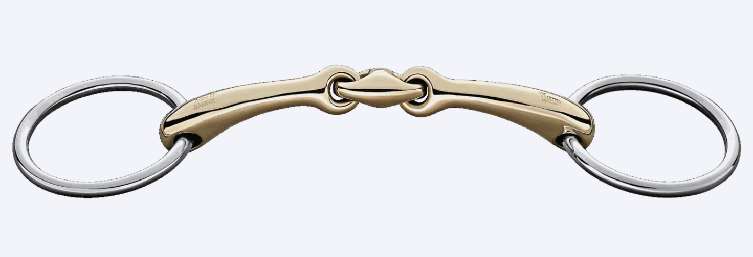 Herm Sprenger Dynamic RS Loose Ring Bradoon Bit (Double-Jointed) Size 145mm (5 3/4") / 14mm NEW