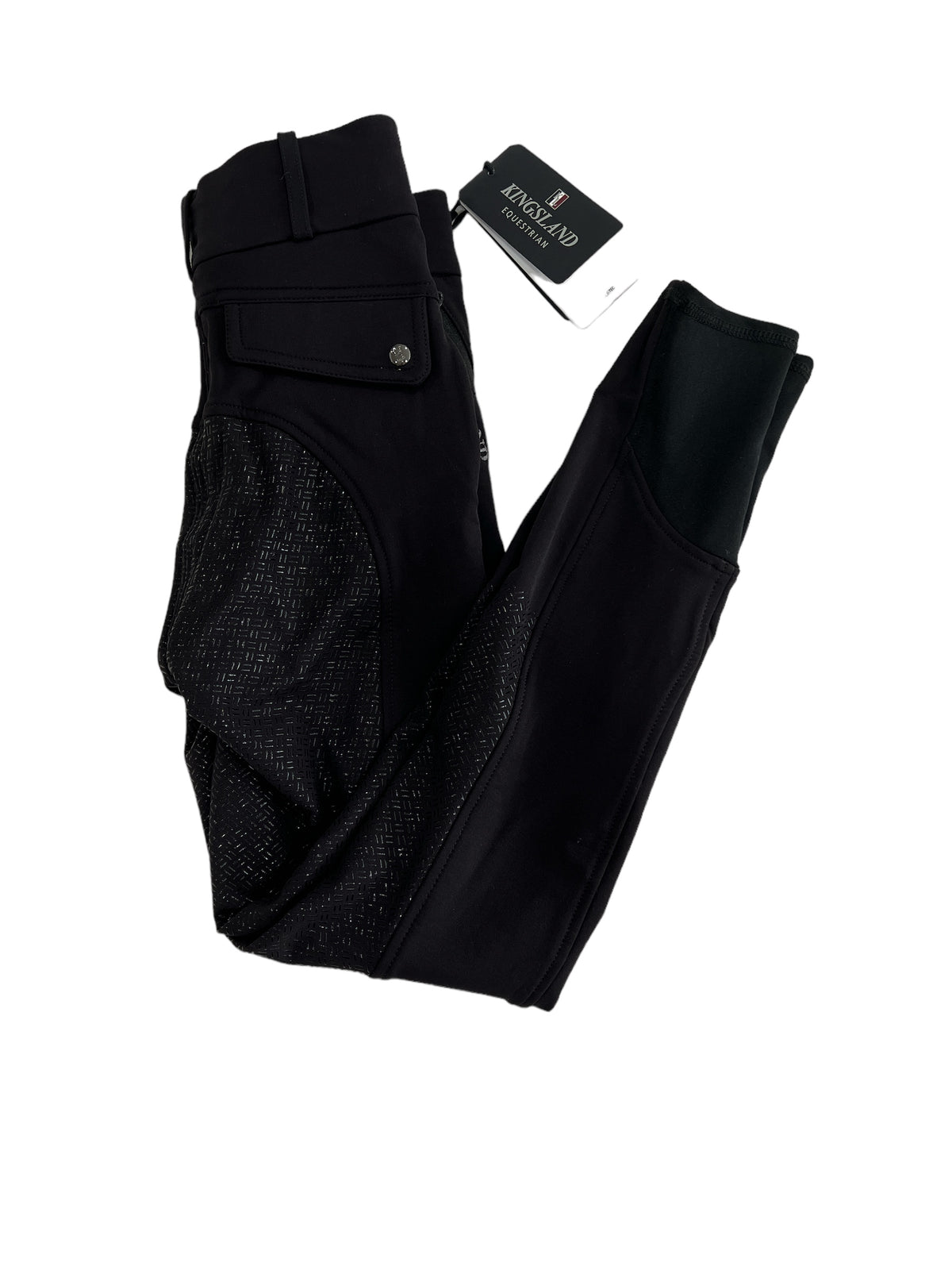Kingsland Kadi Full Grip, High Rise Breeches, Black EU 32/US 2 NEW