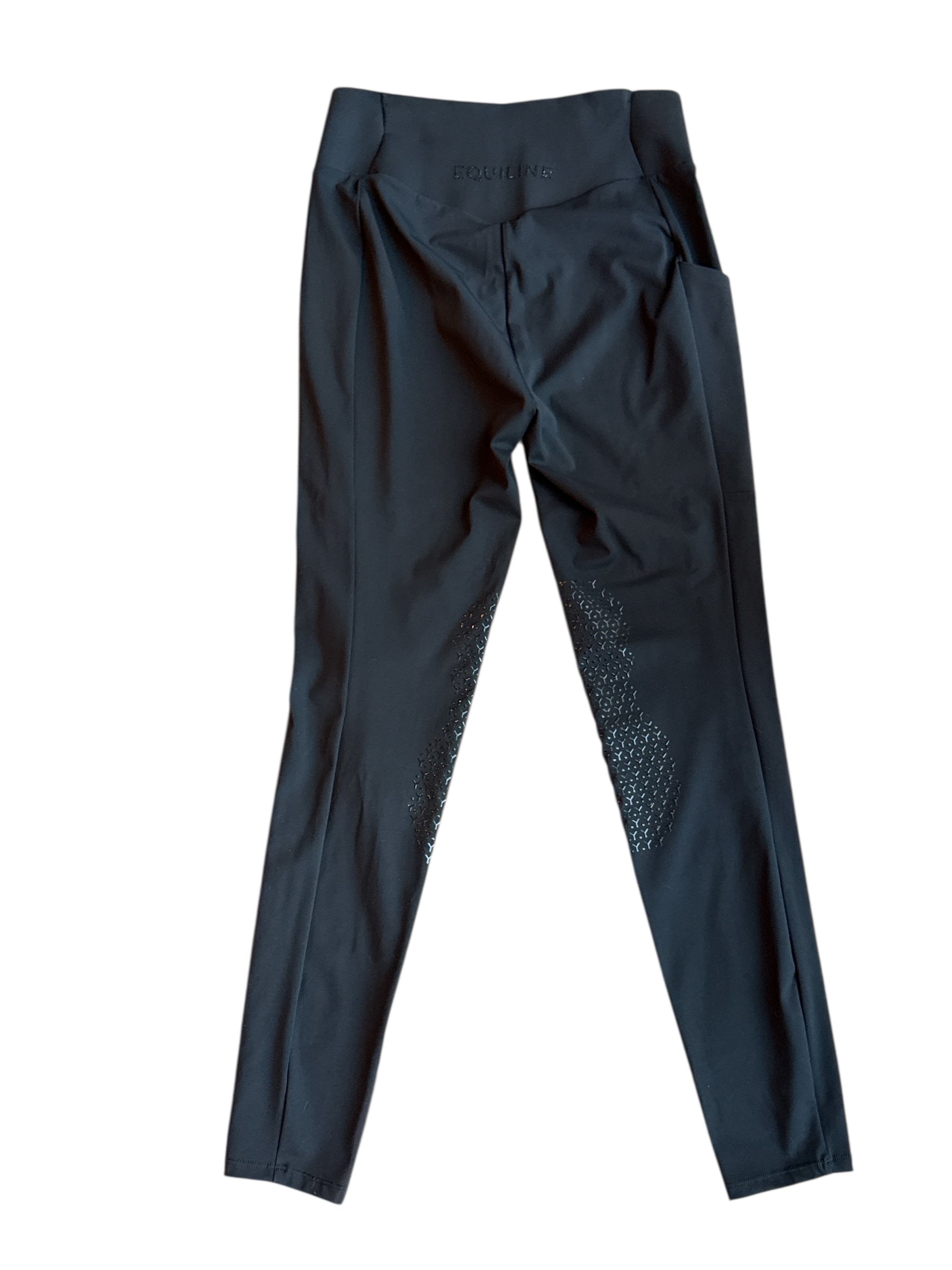 Equiline Ginocchio Women's Knee Grip Leggings - Black / Size Large  NEW