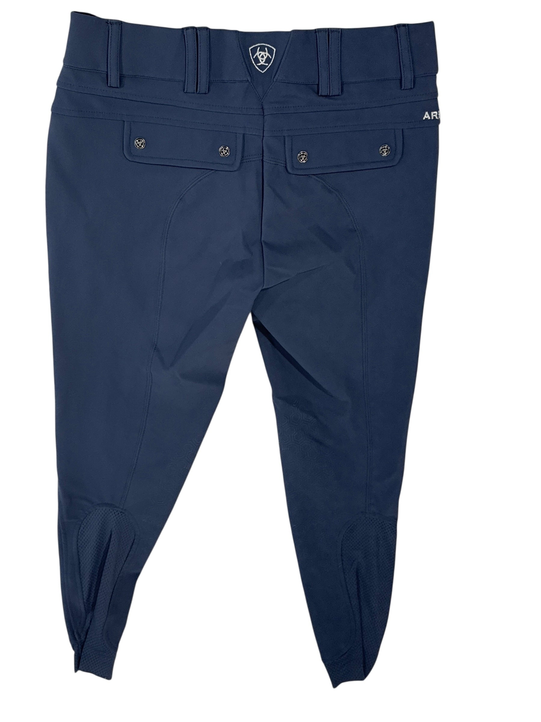 Ariat Tri Factor Grip Women's Knee Grip Breech -  Blue Nights / Size US 28