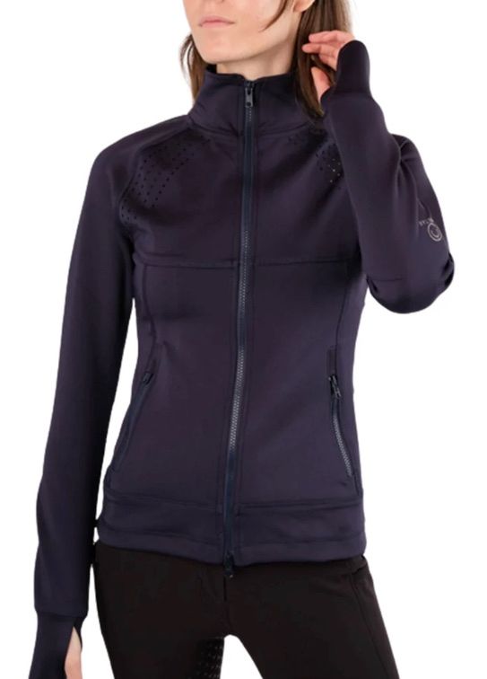 Montar Angela Soft Shell Lasercut Jacket - Navy / Size Large NEW