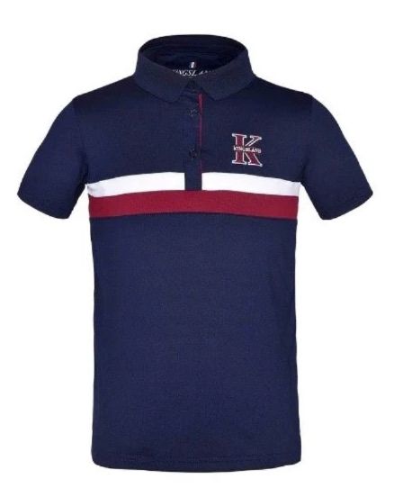 Kingsland Locke Junior Tec Micro Pique Polo, Boy's Navy Shirt 134/140 (US 9/10) NEW