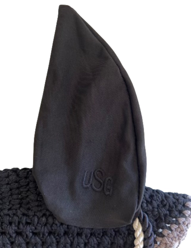 USG Cotton Fly Veil / Bonnet Pony Size Black